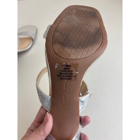 Jessica Simpson Omana Rinestone Strappy Heels Sandals Size 8 - Picture 9 of 12